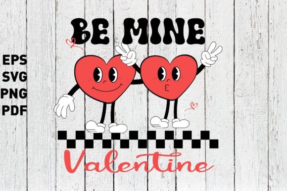 Be Mine Valentine SVG: Retro Heart Design for Real Embroidery Use