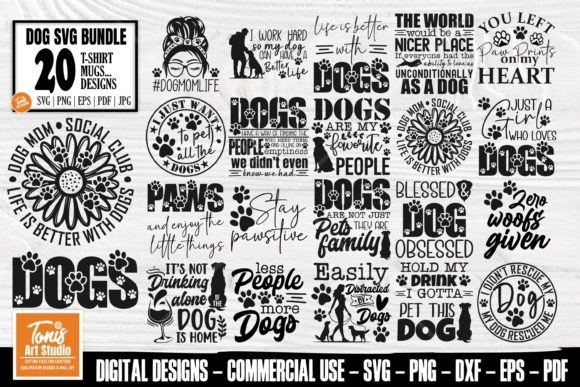 Dog SVG Bundle Funny Dog SVG PNG DXF Review