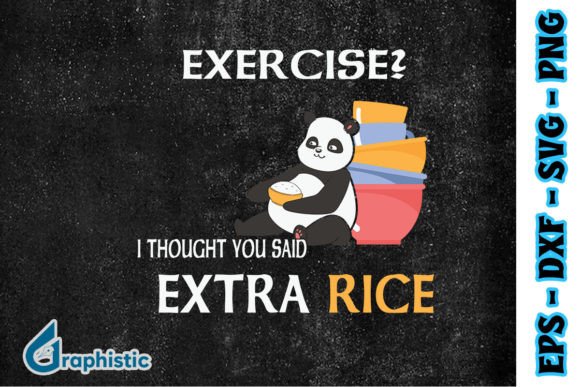Exercise Extra Rice Funny Panda SVG Review