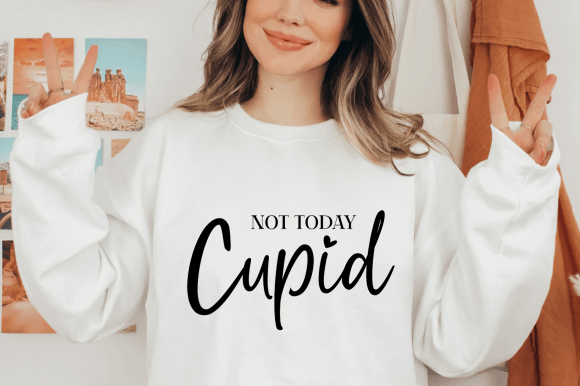 Not Today Cupid SVG – A Fresh Embroidery Take on Valentine Humor