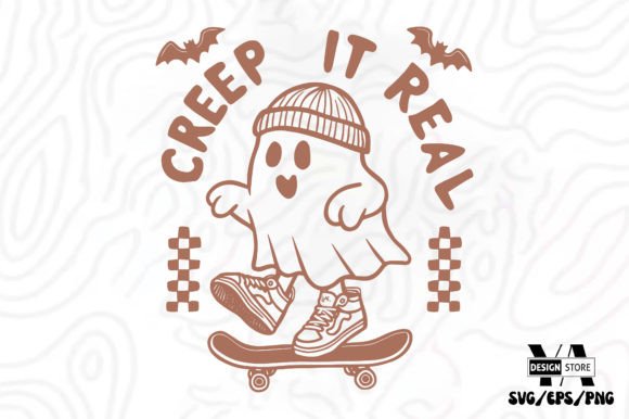 Retro Halloween Funny Ghost SVG PNG Review