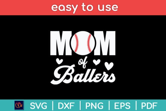 Review: Mom of Ballers Funny Baseball Svg Design