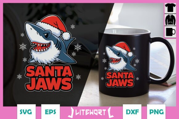 Santa Jaws Christmas Funny Animal SVG Review